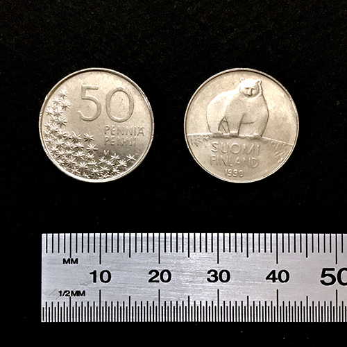 50 penni 19.7 mm silver color